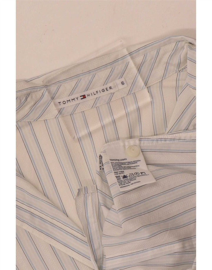 Tommy Hilfiger Dameskjorte US 6 Mellem hvid stribet bomuld