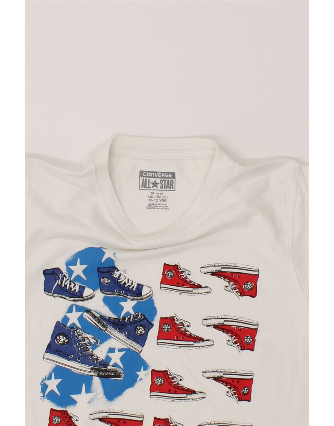 CONVERSE Boys Graphic T-Shirt Top 10-11 Years Medium  White Vintage Converse and Second-Hand Converse from Messina Hembry 