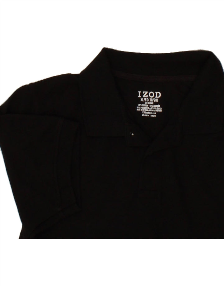 IZOD Boys Regular Polo Shirt 15-16 Years XL Black Cotton Vintage Izod and Second-Hand Izod from Messina Hembry 