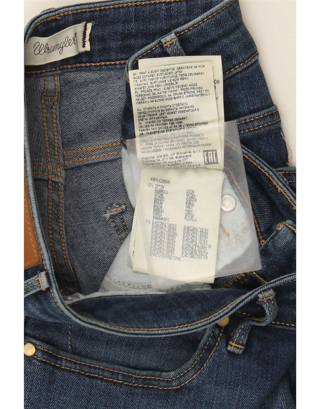 Wrangler Dame Slim Jeans W26 L32 Blå Bomuld