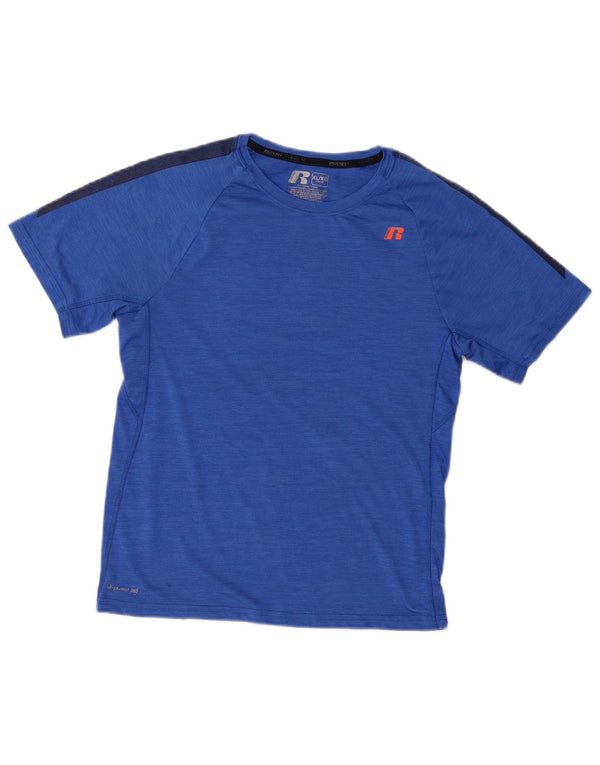 Russell Athletic Boys Dri-Power T-Shirt Top 14-15 år XL Blå Colourblock