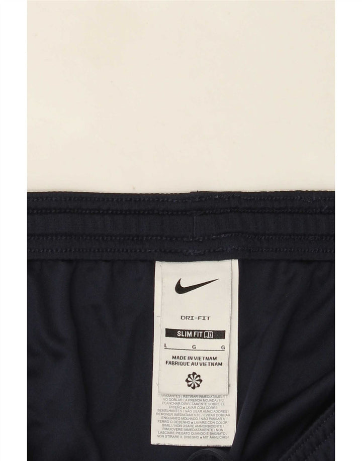 Nike Herre Dri Fit Slim Sportsshorts Store Marineblå Colourblock Polyester