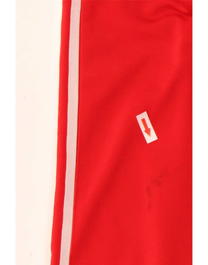 Adidas Womens Wide Leg Tracksuit Trousers UK 12 Medium Red Polyester