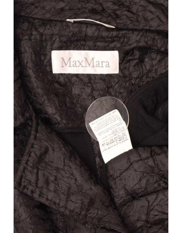 Max Mara Dame Crop Open Blazer Jacket UK 12 Medium Sort Polyester