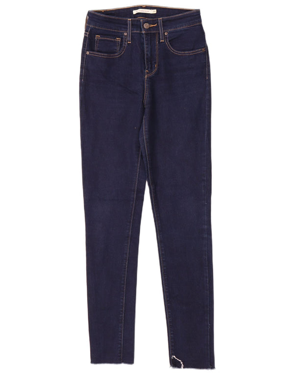 Levi's Dame 721 Skinny Jeans med høj talje W24 L28 Marineblå bomuld