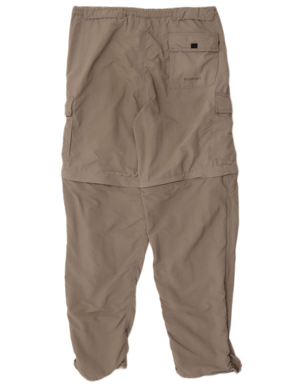 Rohan Mens Straight Cargo Trousers Medium W32 L30 Khaki Polyamide