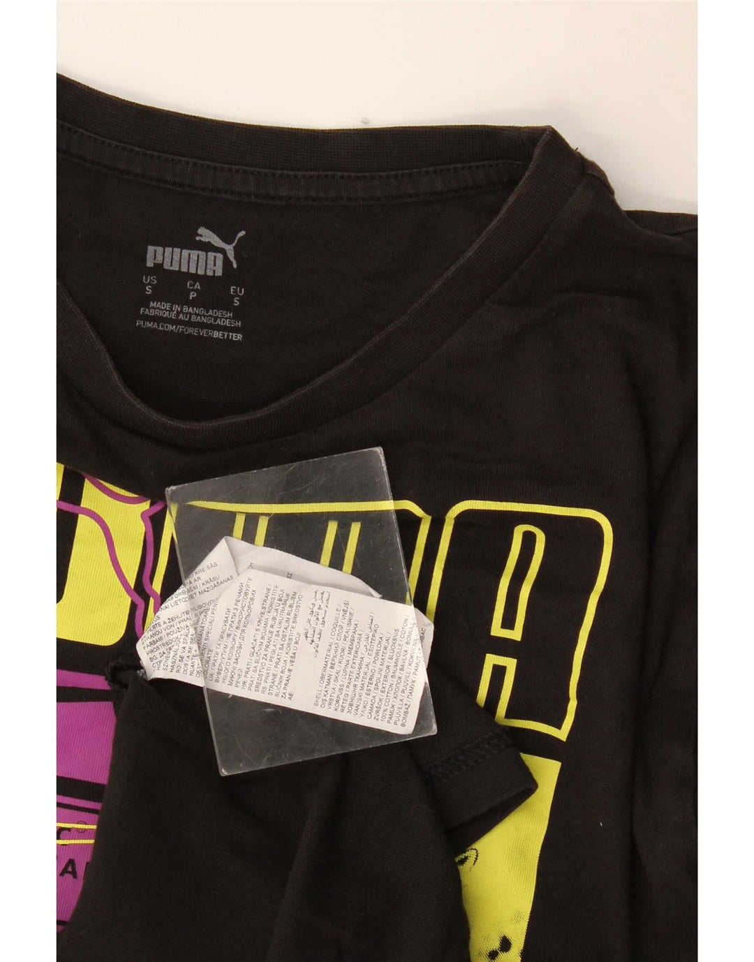 Puma Herre grafisk T-shirt top lille sort bomuld