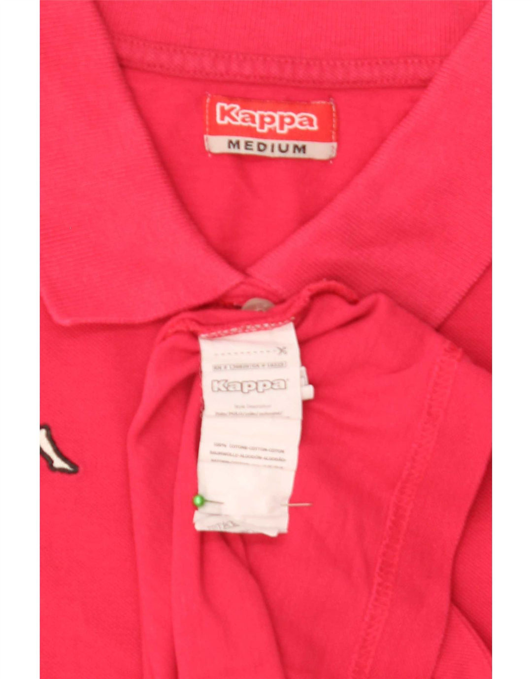 Kappa Dame Polo Shirt UK 12 Medium Pink Bomuld