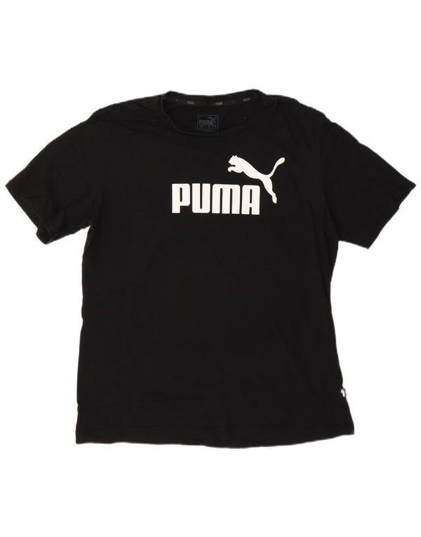 Puma Grafisk T-Shirt Top UK 12 Medium Sort