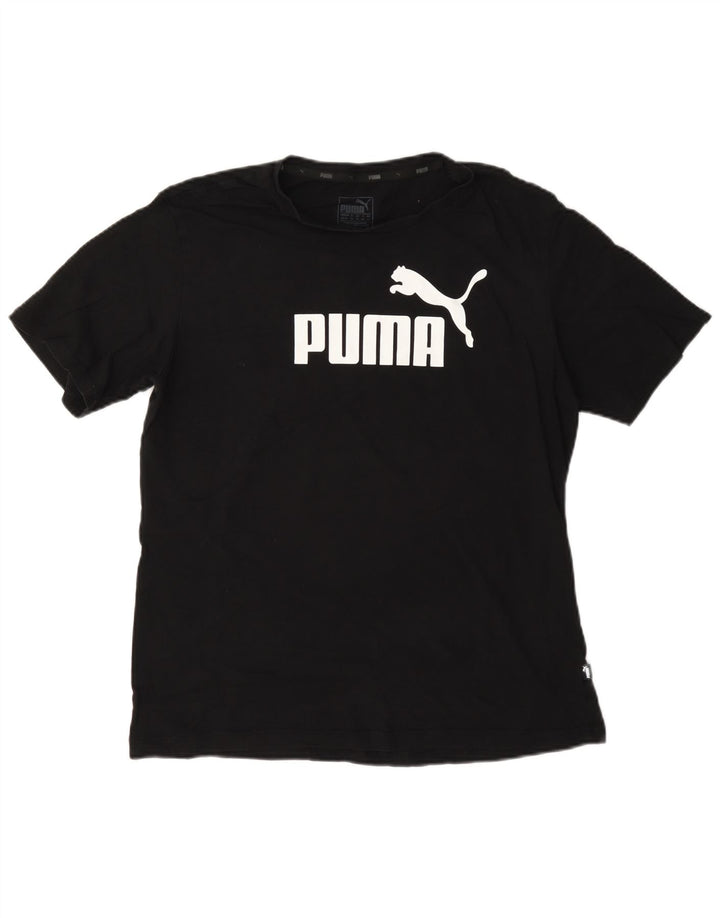 Puma Grafisk T-Shirt Top UK 12 Medium Sort