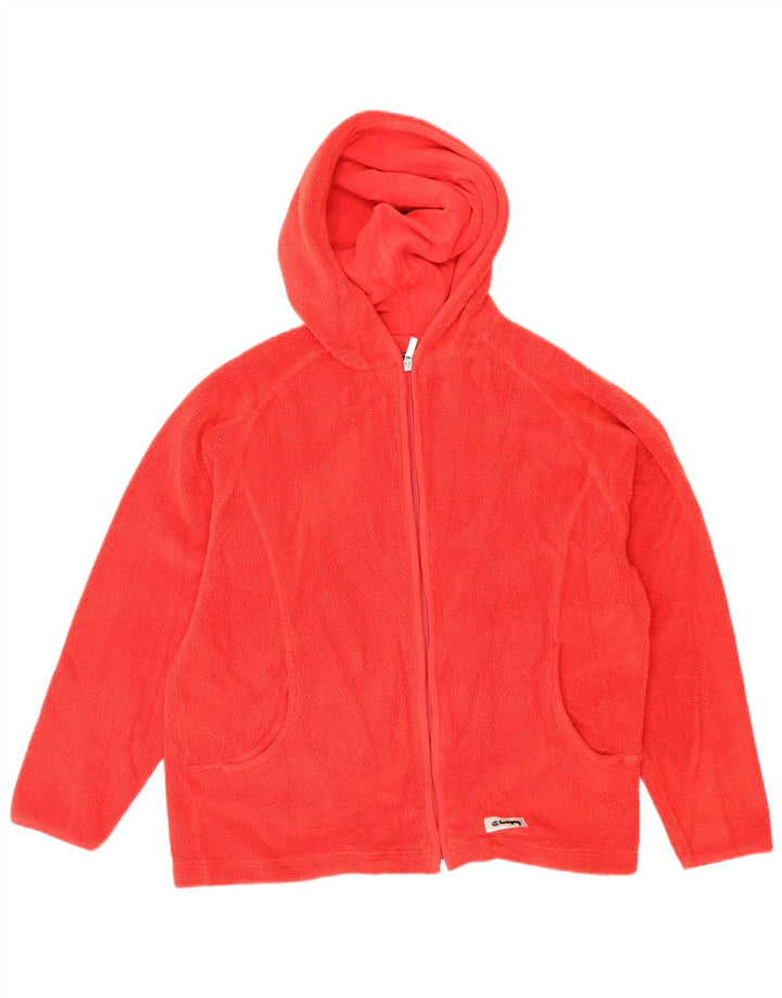 Champion dame fleecejakke med hætte UK 14 Medium rød polyester