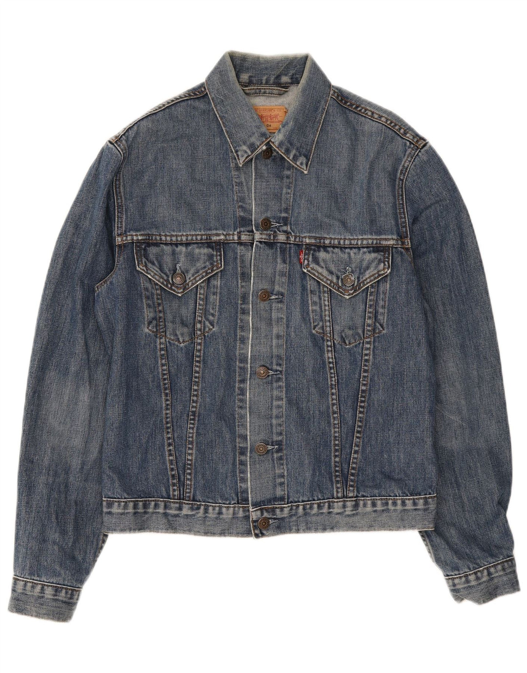Levi's Dame denimjakke UK 14 Stor Blå Bomuld