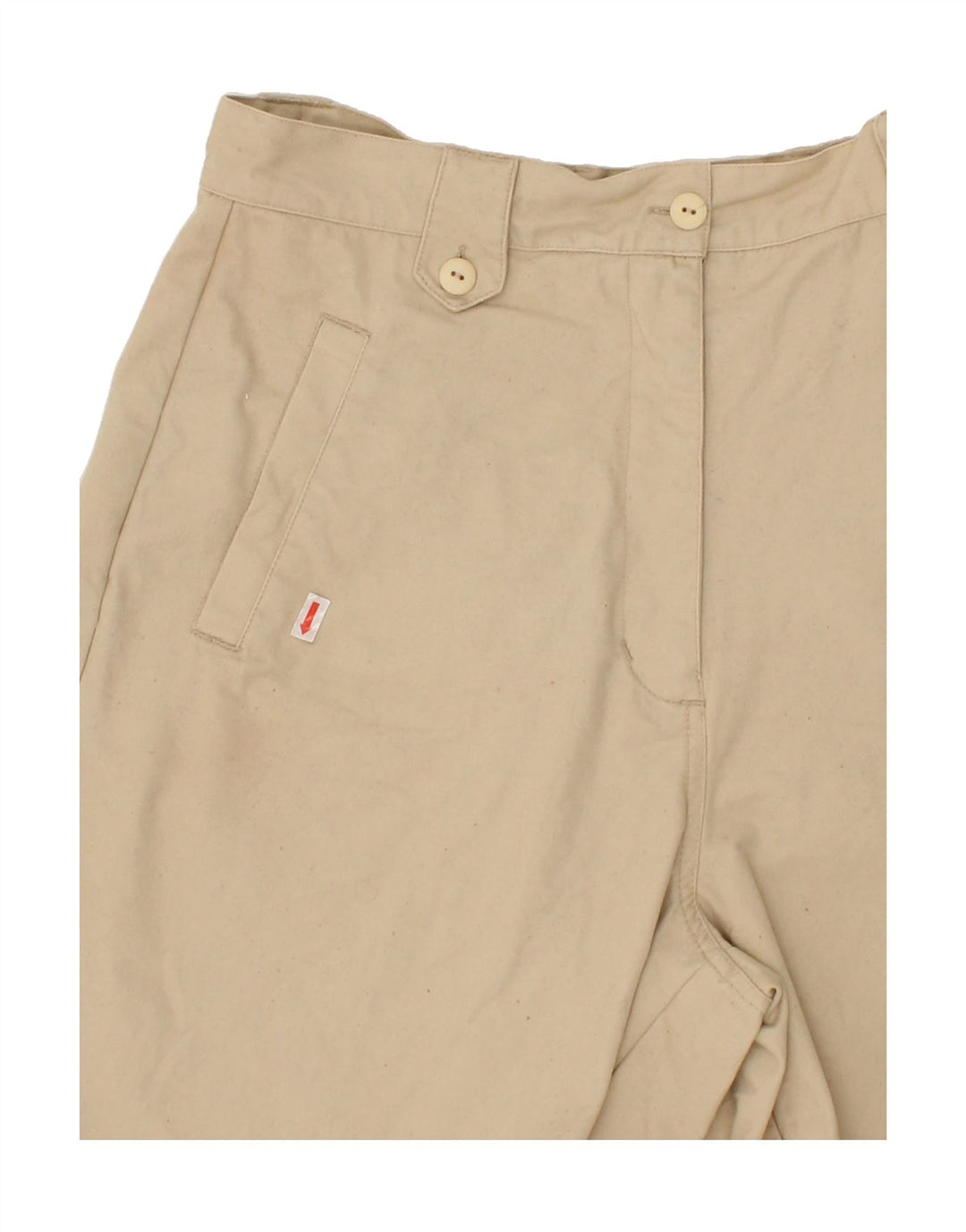 VINTAGE Womens Chino Shorts IT 44 Medium W28 Beige Cotton Vintage Vintage and Second-Hand Vintage from Messina Hembry 