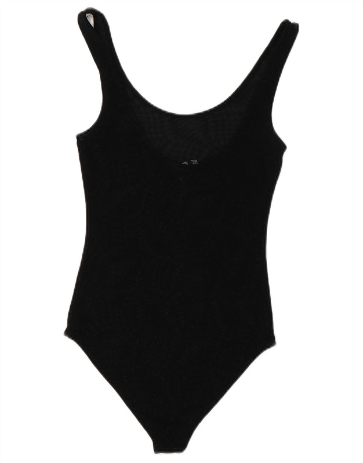 Zara Womens Bodysuit UK 10 Small Black