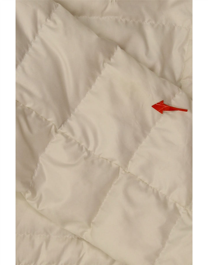 POLO RALPH LAUREN Womens Padded Jacket UK 14 Medium White Polyester Vintage Polo Ralph Lauren and Second-Hand Polo Ralph Lauren from Messina Hembry 