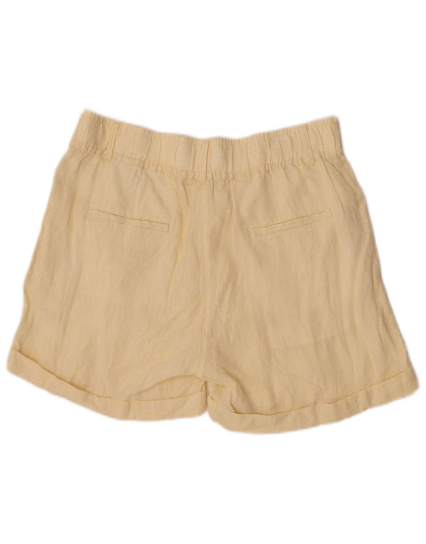 Marks & Spencer Chino Shorts til kvinder UK 12 Medium W30 Yellow Linen