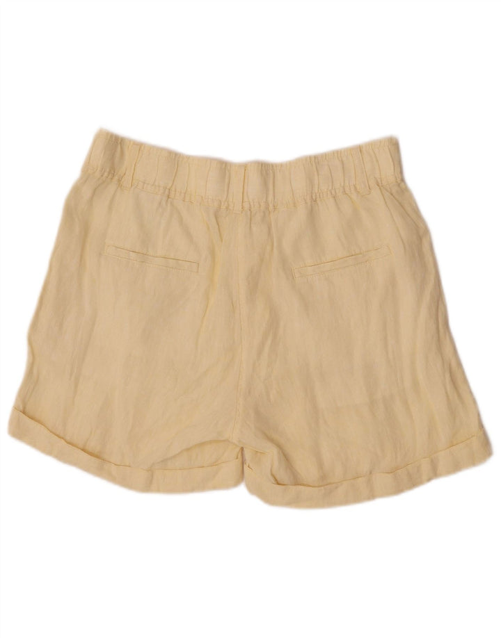 Marks & Spencer Chino Shorts til kvinder UK 12 Medium W30 Yellow Linen