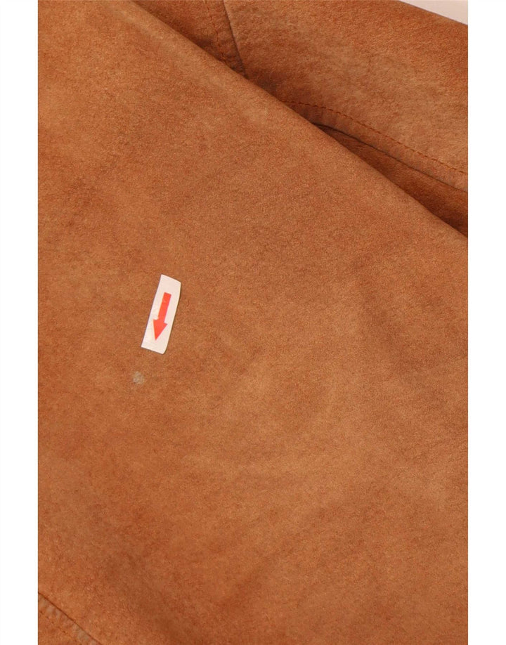 Alan Gordon Dame Ruskind Bomber Jacket UK 14 Large Beige Læder