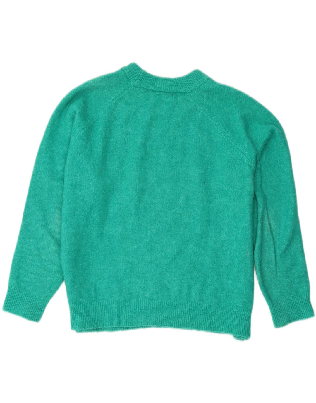 Zara Dame Jumper Sweater UK 14 Medium Grøn Nylon