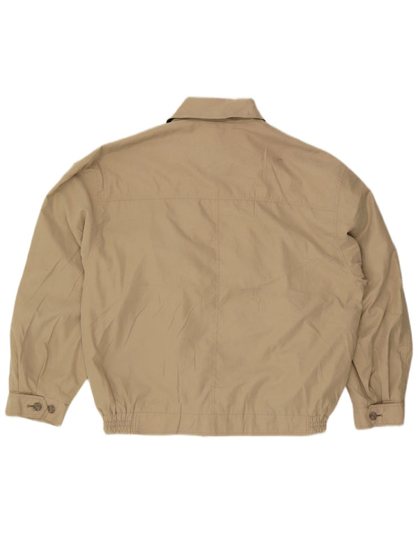 Marks & Spencer Herre Loose Fit Bomber Jacket UK 38 Medium Beige Polyester