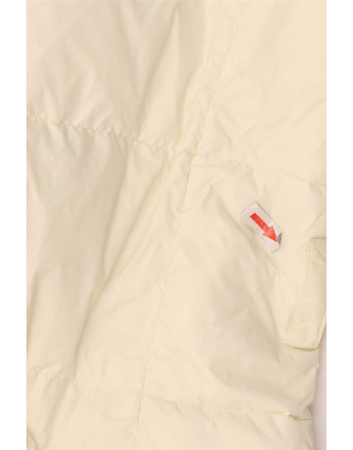 Ralph Lauren Dame Polstret Frakke UK 14 Medium Off White Nylon