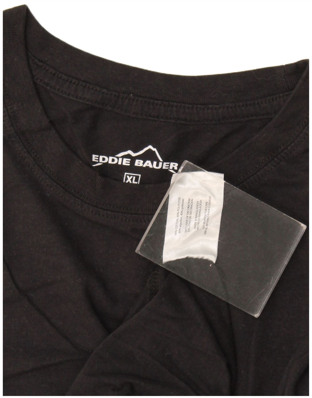 Eddie Bauer Herre T-Shirt Top XL Sort Bomuld