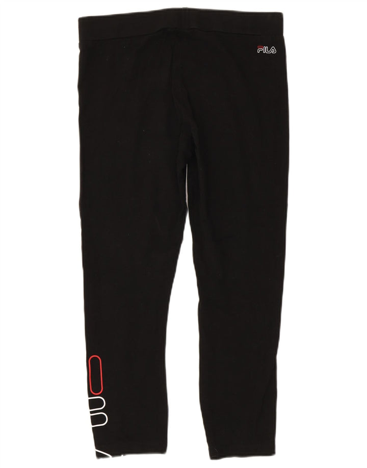 Fila Womens Grafiske Capri Leggings UK 14 Large Black