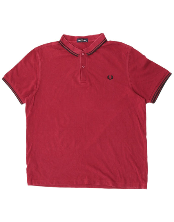 Fred Perry Herre poloshirt 2XL Bourgogne bomuld