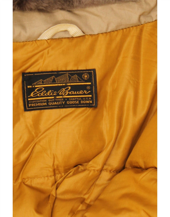 Eddie Bauer Herre hættepolstret jakke UK 42 XL Beige