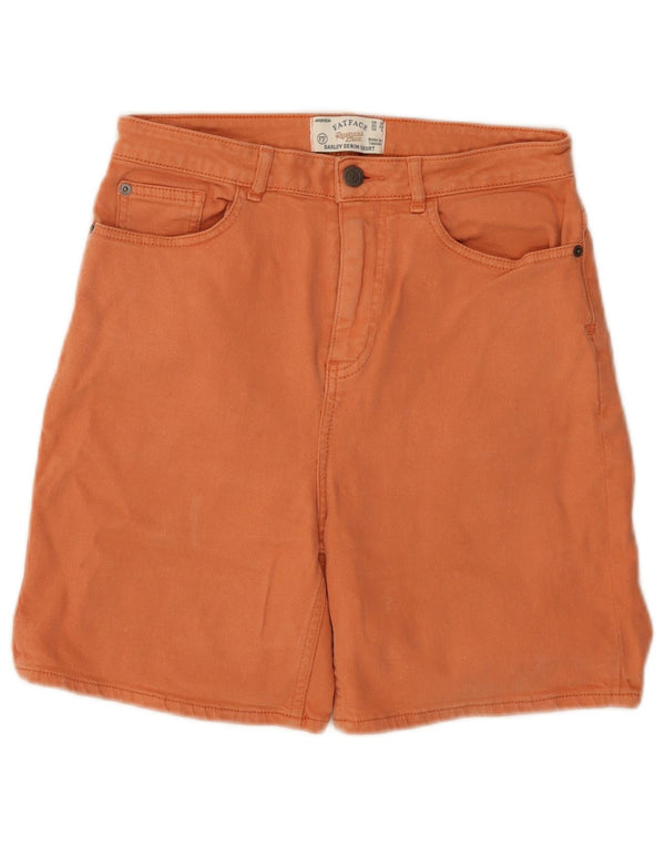 Fat Face Dame Darley Denim Shorts UK 10 Small W30 Orange Bomuld