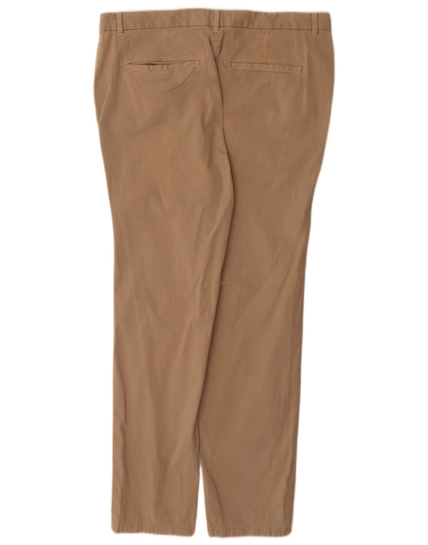 Marks & Spencer Dame Slim Chino Bukser UK 14 Large W34 L30 Beige Bomuld
