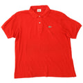 LACOSTE Mens Polo Shirt Size 5 Large Red Cotton