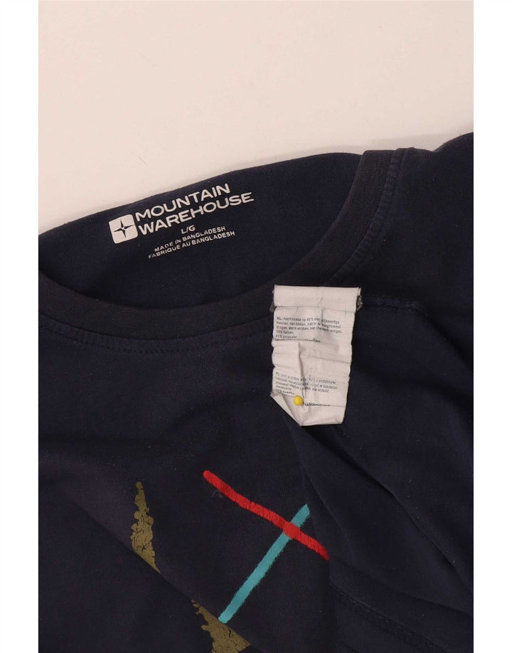Mountain Warehouse Herre grafisk T-shirt Top Stor marineblå bomuld
