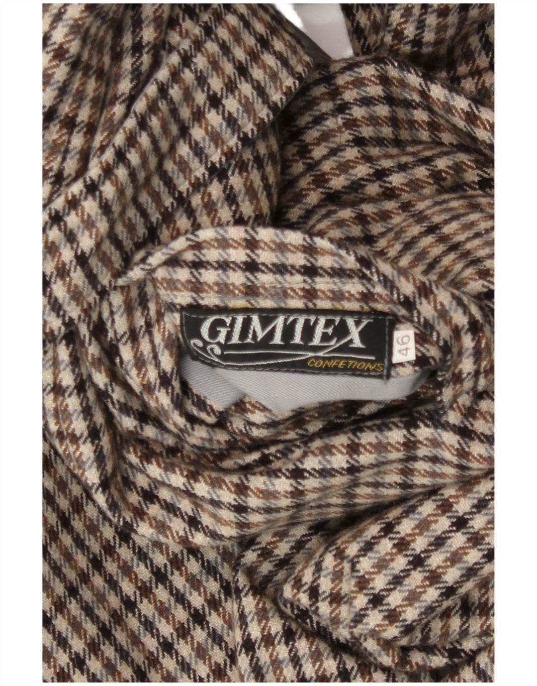 Vintage vendbar vendbar overfrakke til kvinder IT 46 Small Grey Check