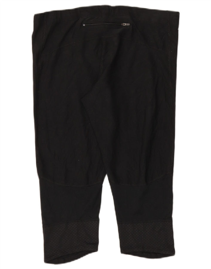 Nike Dame Dri Fit Capri Leggings UK 18 XL Sort Polyester