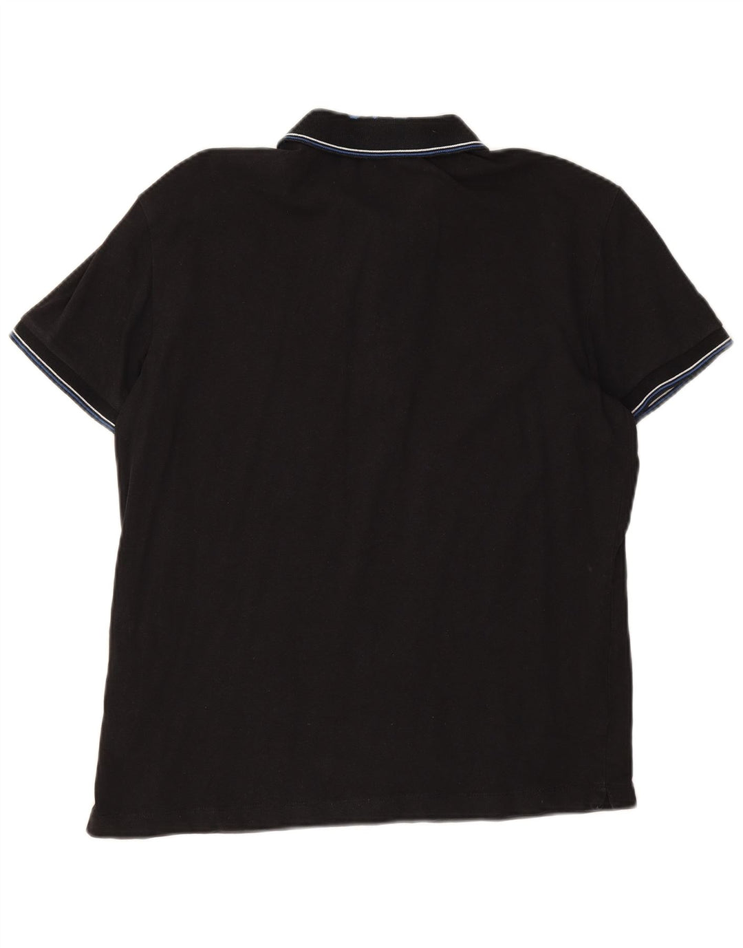 GAS Mens Polo Shirt Medium Black Cotton
