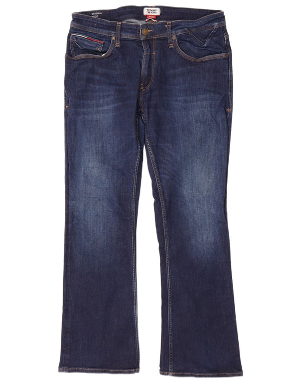 TOMMY HILFIGER Dame Bootcut Jeans W34 L30 Marineblå Bomuld