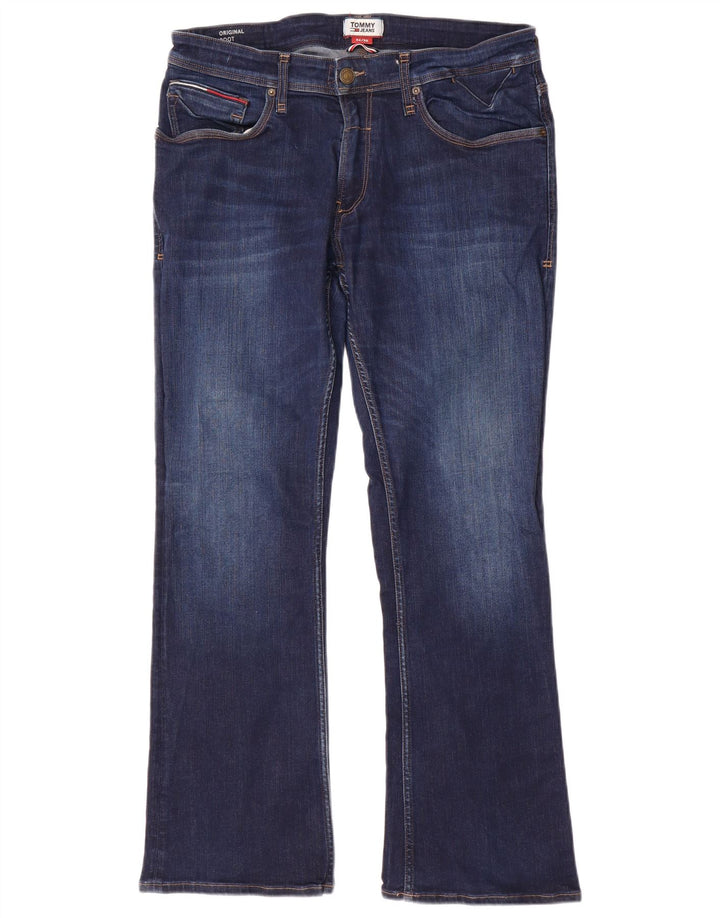 TOMMY HILFIGER Dame Bootcut Jeans W34 L30 Marineblå Bomuld