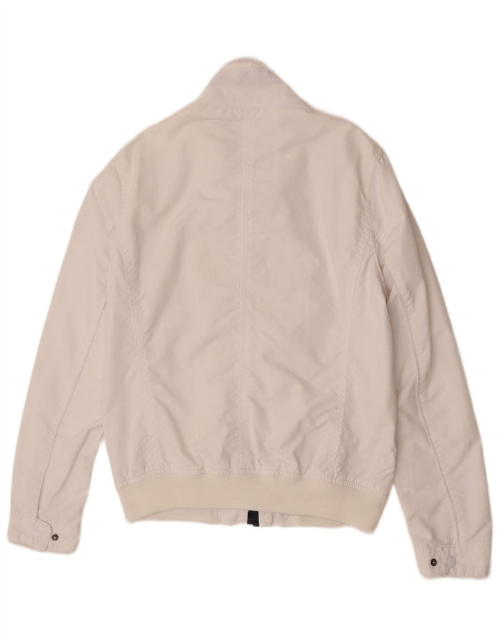 Tommy Hilfiger Herre Bomber Jacket UK 38 Medium White Nylon