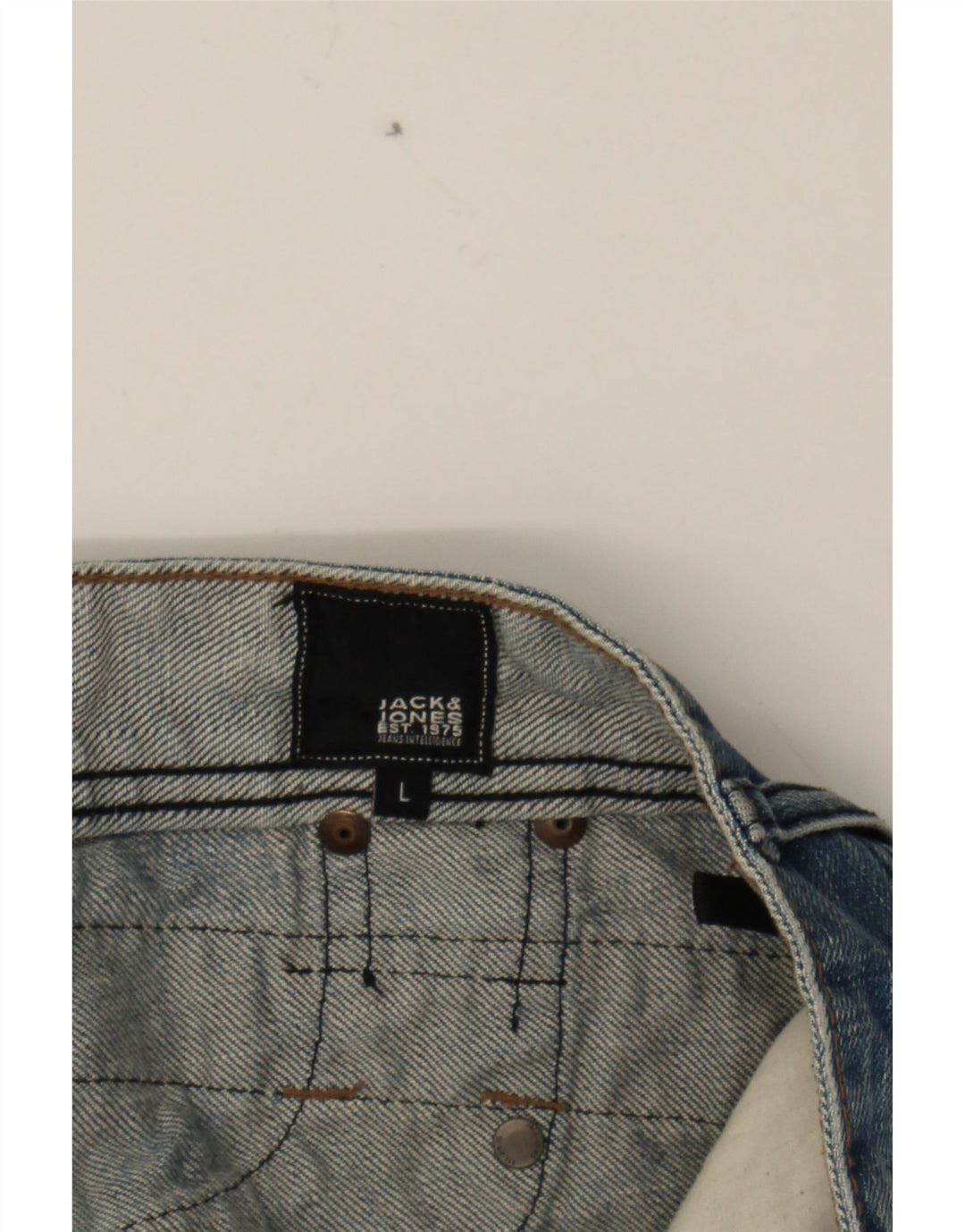 JACK & JONES Mens Denim Shorts Large W34 Blue Cotton Vintage Jack & Jones and Second-Hand Jack & Jones from Messina Hembry 