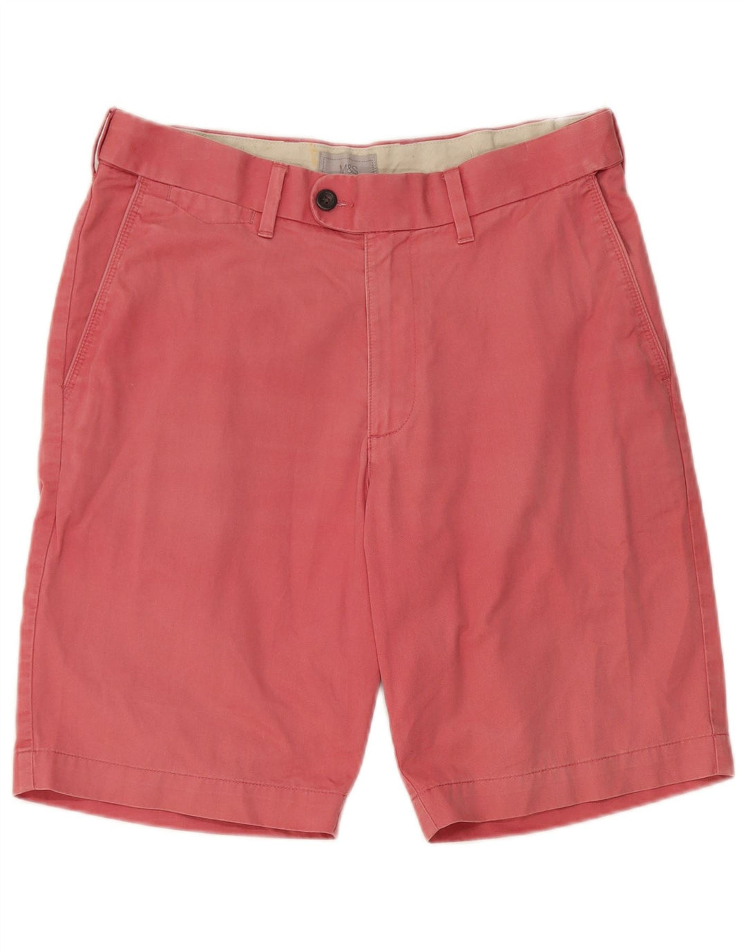 Marks & Spencer Herre Chino Shorts W32 Medium Rød Bomuld