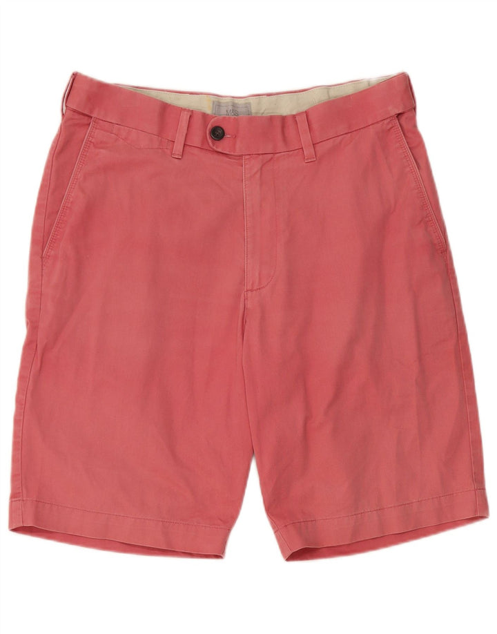 Marks & Spencer Herre Chino Shorts W32 Medium Rød Bomuld