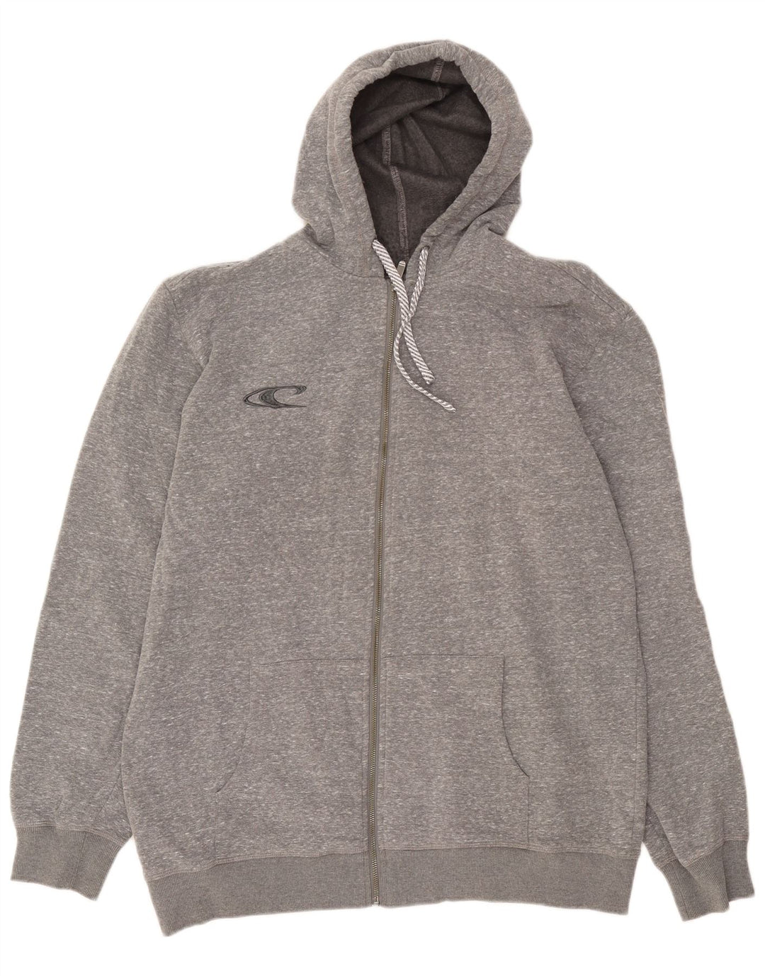 O'Neill Herre grafisk hættetrøje med lynlås 2XL Grå Flecked Polyester