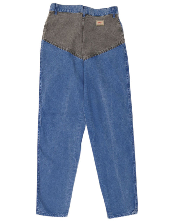 Rifle Dame tilspidsede jeans UK 14 Medium W26 L30 Blå Colourblock Bomuld