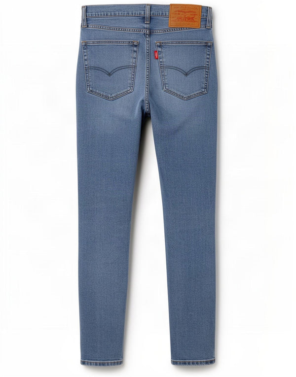 Levi's Womens 519 Distressed Skinny Jeans W30 L30 Blue Cotton