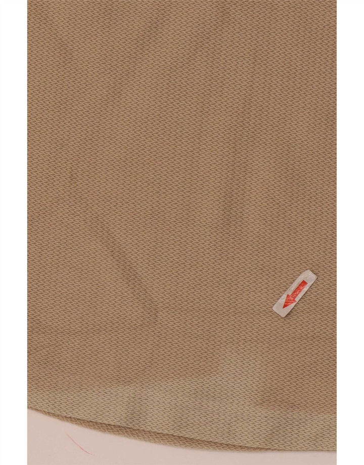 Zara Herre T-shirt Top Medium Beige Bomuld