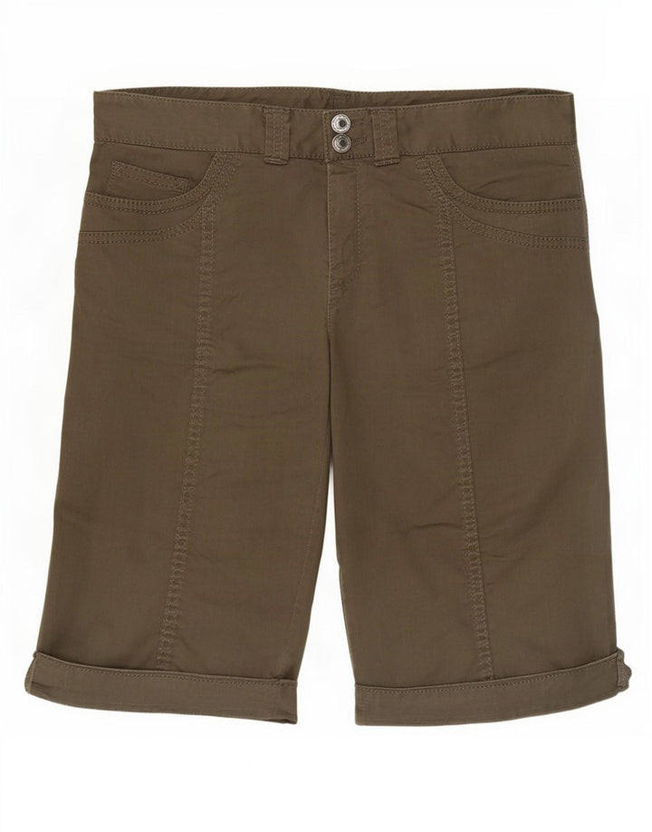Benetton Casual Shorts til kvinder IT 44 Medium W30 Khaki Bomuld