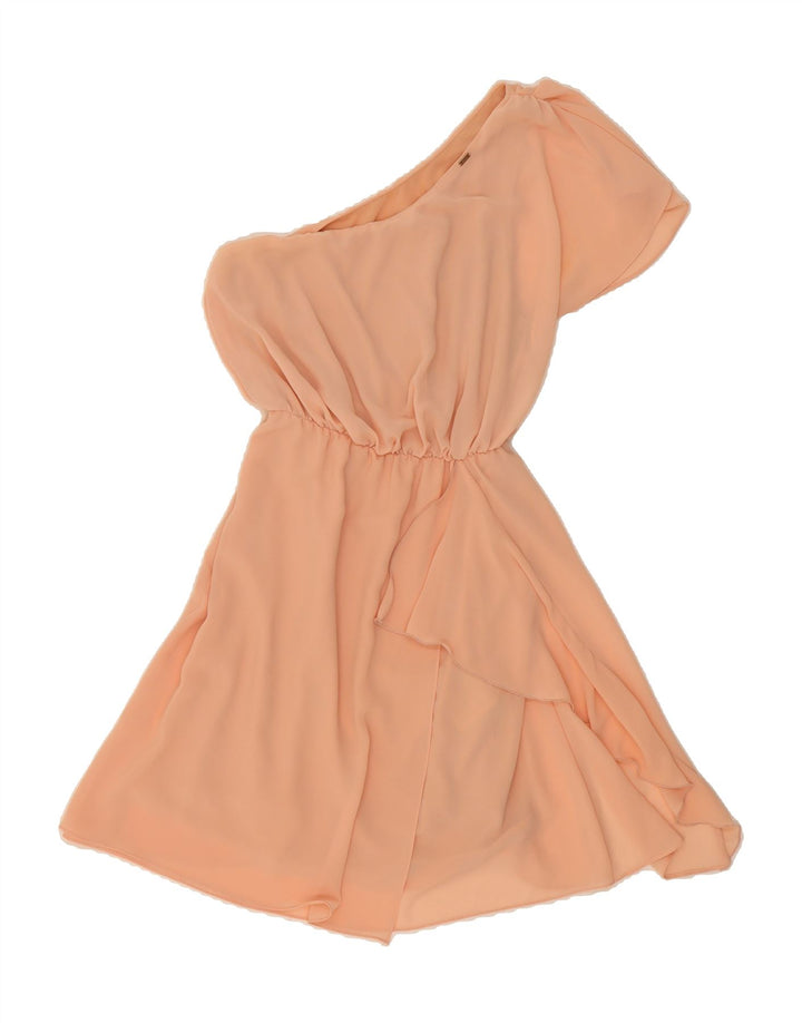 GAUDI Womens One Shoulder Dress IT 42 Medium Pink Polyester Vintage Gaudi and Second-Hand Gaudi from Messina Hembry 