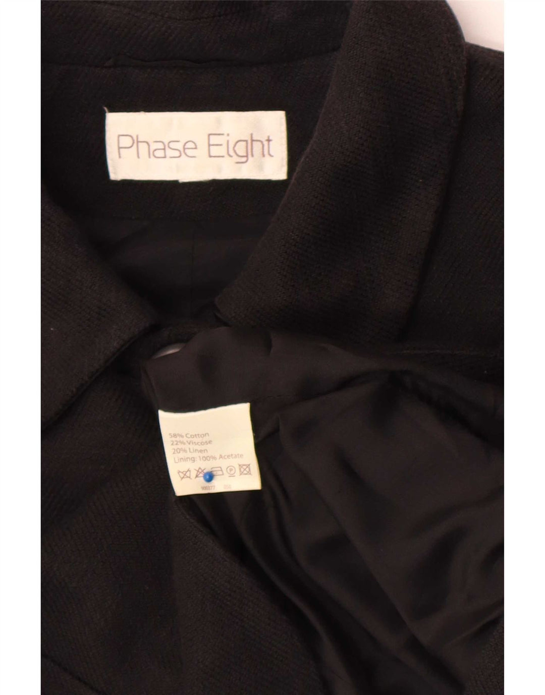 Phase Eight Dame 3/4-ærmet 4-knaps blazerjakke UK 10 Small Black