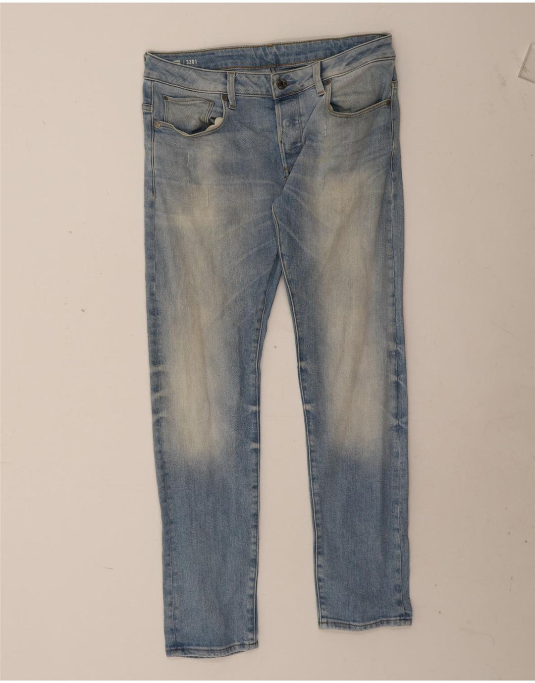 G-Star Herre 3301 Slim Jeans W33 L32 Blå Bomuld